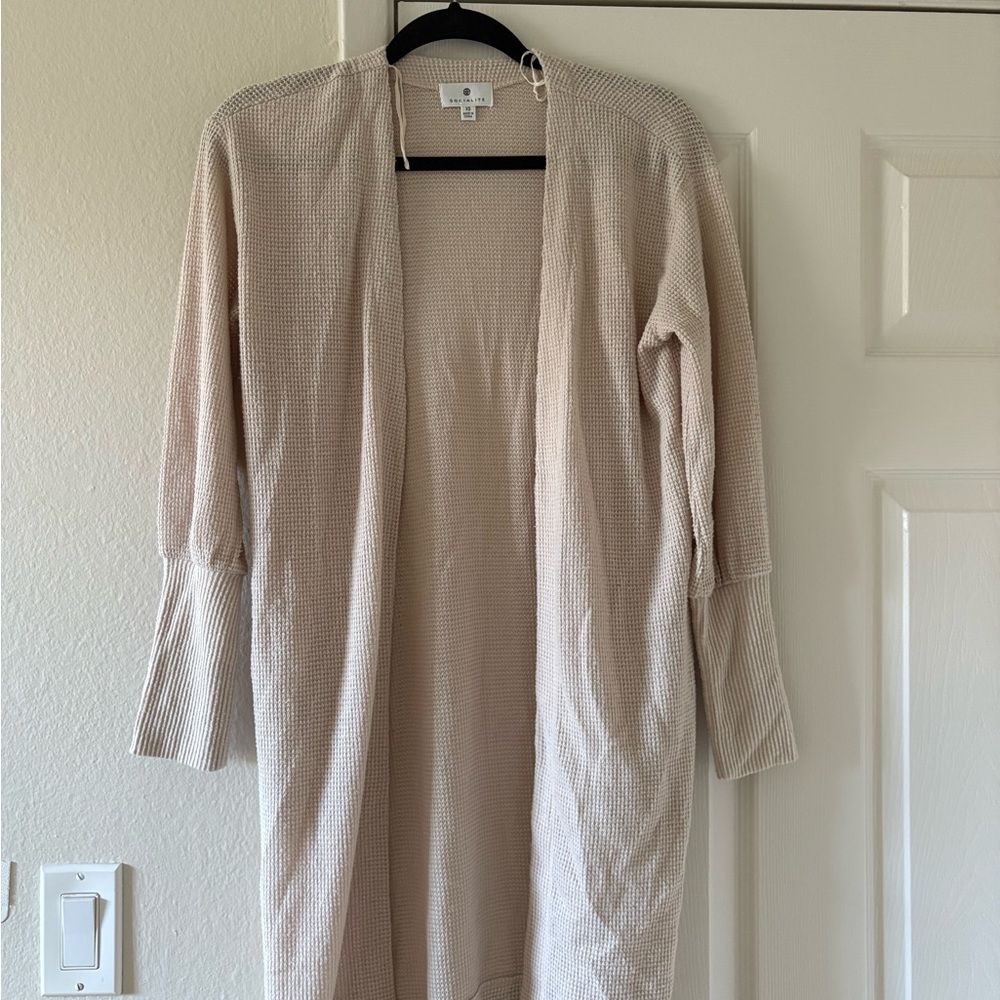 Socialite Cream Open-Front Cardigan